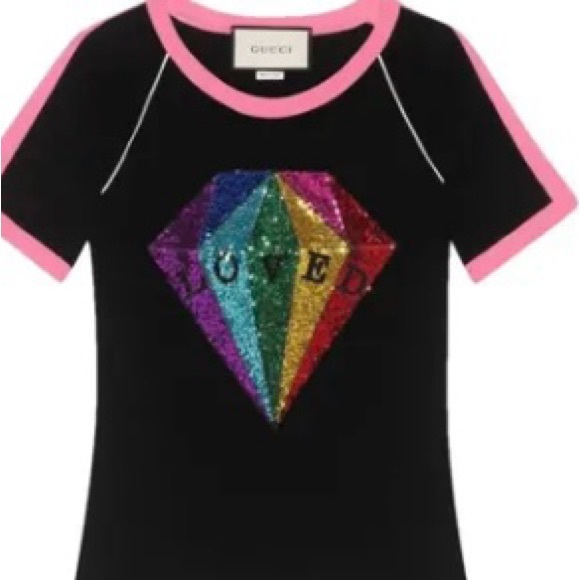 Gucci sequin embroidered loved tshirt - Picture 3 of 4